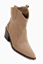 Joo Mink Suede Pointed Toe Embroidered Western Women's Boots, Women's Bootie - 2