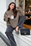 Women's Crew Neck Oversize Knitwear Sweater - 2