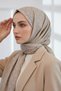 Krep V Patterned Beige Color 75X195 Non-Shedding Shawl - 2