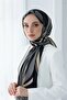 Crepe Geometric Patterned Beige Color 75X195 Non-Fading Shawl