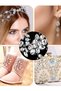100pcs WHITE 100 Pcs Glass Rhinestones Flat Mixed Shape Rhinestones Clear Flat Back Rhinestones for - 7