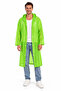 Unisex Light Green Water Windproof Raincoat Hooded - 3
