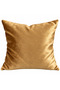 1 Piece Gold Color Plain Square Throw Pillow Cover