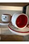 Figured 2-Piece Porcelain Coffee Cup Set 140 ml – Cute Design Turkish Coffee Cup Set Pandal - 3