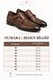 Men's Genuine Leather Neolite Sole Classic Shoes with Double Buckle Detail, Brown - 8