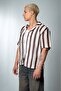 Striped Brown Knitwear Men's Shirt - 3