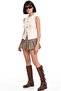 Mixray Button Detailed Textured Knitwear Short Top - 3