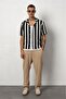 Striped Black Knitwear Men's Shirt - 5