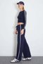 Wide Leg Sweatpants with Piped Side Pockets - 4