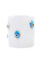 24 Carat Gold Embroidered, Evil Eye Patterned, 100% Handmade, Double Turkish Coffee Cup - 3