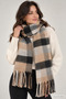 Women's Winter Tassel Scarf |   Soft Textured Thick Shawl - Soft Boucle Scarf 50X200 - 2