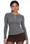 Mixray Button Detailed Round Neck Sweater