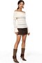 Mixray Off-The-Shoulder, Textured, Ribbed, Cut-Out Detailed Sweater - 2