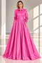 Maxi Boy Long Sleeve Taffeta Shirt Dress with Detachable Belt Cou-18