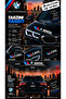 Bmw Compatible Sport Body Stripe Sticker Right Left Side Door Fender Sticker 2 Pieces