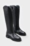 Larine Round Toe Women's Riding Boots with Back Zipper