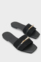 Larina Women's Flat Heeled Slippers with Flat Toe and Single Strap