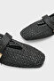 Audre Hand Knitted Straw Leather Lined Women's Ballerinas - 3
