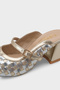 Catharine Genuine Leather Lined Pointed Toe Knitted Closed Toe Women's Slippers - 5