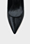 Medium Heeled Soft Padded Sole Women's Black Shoes - 2