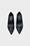 Medium Heeled Soft Padded Sole Women's Black Shoes - 5