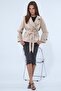 Belted and Draped Short Trench Coat - 2