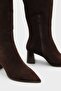 Lyda Pointed Toe Thick Heeled Half Zipper Stylish Women's Boots - 2