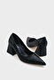Medium Heeled Soft Padded Sole Women's Black Shoes - 3