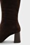 Lyda Pointed Toe Thick Heeled Half Zipper Stylish Women's Boots - 3