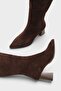 Lyda Pointed Toe Thick Heeled Half Zipper Stylish Women's Boots - 5