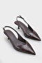 Yoki Pointed Toe Mid-Heeled Women's Shoes with Back Strap