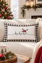 Christmas Themed Ho Ho Ho Patterned Velvet Throw Pillow Case 35X55 cm - Decorative Pillow Case