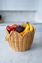 Rattan Wicker Decorative Organizer Basket with Handles