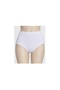High Waist Rib Woven Women's Panties White 675