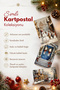 Set of 6 Glittery Postcards, New Year, Winter Streets - 2