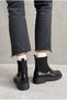 Women's Black Winter Elastic Flat Sole Casual Boots Zra01 - 5
