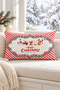 Christmas Themed Merry Christmas Patterned Velvet Throw Pillow Case 35X55 cm - Decorative Pillow Case - 4