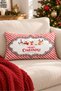 Christmas Themed Merry Christmas Patterned Velvet Throw Pillow Case 35X55 cm - Decorative Pillow Case - 5