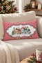 New Year's Themed Home Patterned Velvet Throw Pillow Case 35X55 cm - Decorative Pillow Case - 5
