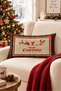 Christmas Themed Merry Christmas Patterned Velvet Throw Pillow Case 35X55 cm - Decorative Pillow Case - 2