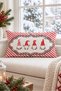 New Year's Themed Dwarf Patterned Velvet Throw Pillow Case 35X55 cm - Decorative Pillow Case - 2