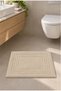 Cotton Woven Bath Mat Vera 60X50 cm Beige