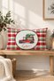 New Year's Themed Car Patterned Velvet Throw Pillow Case 35X55 cm - Decorative Pillow Case - 3