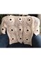 Handmade Crochet Black and White Daisy Motif Boat Neck Crochet Blouse / Bohemian Knitted Blouse - 2