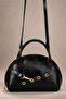 Black Gold Accessory and Eyelet Detail Women's Hand-Shoulder Bag Ref.672466 - 4