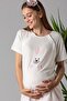 Effortt Pink Dressing Gown Maternity Pajama Set - 8