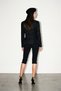 Black Button Detailed Waist-Cut Jacket - 4