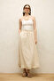 Bol Cut Linen Skirt Beige - 5