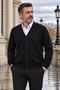 Men's 100% Cotton V-Neck Buttoned Cardigan-Sweater with Side Pockets, Knitwear, Casual, Stylish, Comfortable Fit
