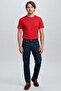 Men's Navy Blue 100% Cotton Jeans Work Trousers Seasonal Durable Classic Cut Multi-Pocket Casual